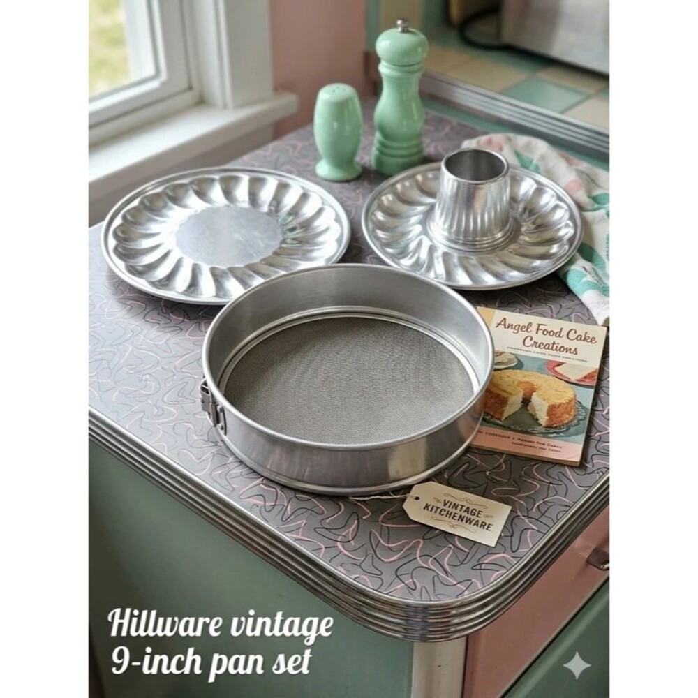 Vintage Hillware Aluminum Springform & Angle Food Cake Pan Set ( 4-Piece) | NOS
